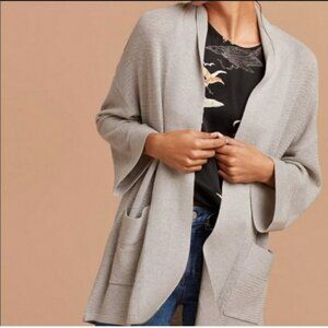 Aritzia Wilfred Copernic Silk & Cashmere Blend Open Front Cardigan Sweater Sz S